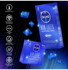 SKINS - LATEX-FREE CONDOMS PACK OF 4