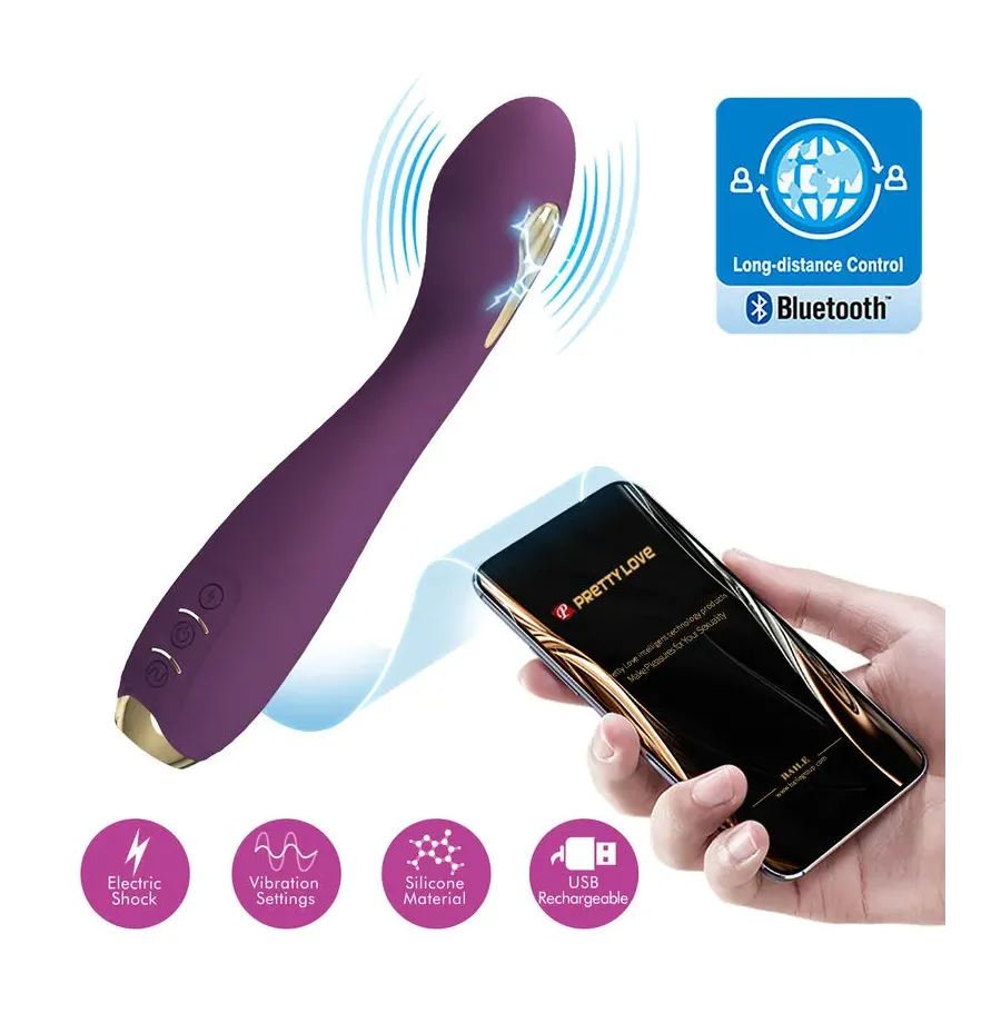 PRETTY LOVE - HECTOR VIBRATORE ELETTROSHOCK BY APP CONTROL VIOLA PRETTY LOVE - HECTOR VIBRATORE ELETTROSHOCK BY APP CONTROL VIOLA