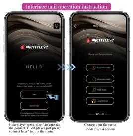 PRETTY LOVE - HECTOR VIBRATORE ELETTROSHOCK BY APP CONTROL VIOLA