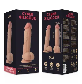 CYBER SILICOCK - STRAP-ON SAUL LIQUID SILICONE WITH 3 RINGS FREE 15.5 CM -O- 4.2 CM