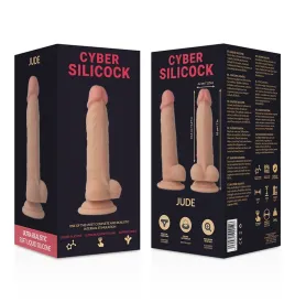 CYBER SILICOCK - STRAP-ON JUDE SILICONE LIQUIDO CON 3 ANELLI GRATIS 18 CM -O- 3.2 CM