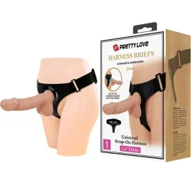 PRETTY LOVE - HARNESS-HOSE UNIVERSAL-HARNESS MIT DILDO JERRY 21.8 CM NATUR