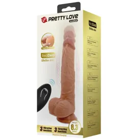 PRETTY LOVE - GODE EN SILICONE JONATHAN 3 VIBRATIONS 3 MESURES DINSERTION TÉLÉCOMMANDE 21 CM