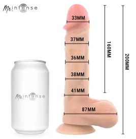 MR INTENSE - LOGAN VIBRATOR DILDO SILICONE WITH HEAT EFFECT AND REMOTE CONTROL 20 CM -Ø- 4,1 CM