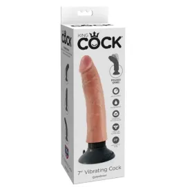 KING COCK - GODE VIBRATEUR 17.78 CM NATUREL