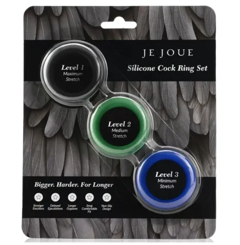 JE JOUE - ENSEMBLE SILICONE ANNEAUX PÉNIS SILICONE