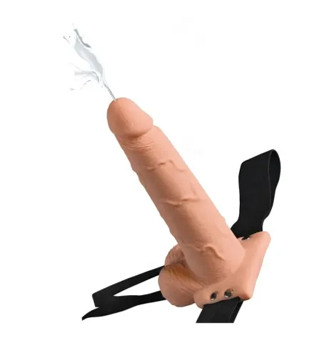 FETISH FANTASY SERIES - IMBRACATURA REGOLABILE PENE REALISTICO CON SFERE SQUIRTING 19 CM