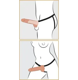 FETISH FANTASY SERIES - HARNAIS RÉGLABLE PÉNIS RÉALISTE AVEC BALLES ÉJACULANTES 19 CM