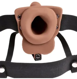 FETISH FANTASY SERIES - IMBRACATURA REGOLABILE PENE REALISTICO CON TESTICOLI RICARICABILI E VIBRATORE 15 CM