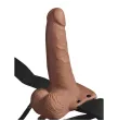 FETISH FANTASY SERIES - VERSTELLBARES GURT REALISTISCHER PENIS MIT WIEDERAUFLADBAREN HODEN UND VIBRATOR 15 CM