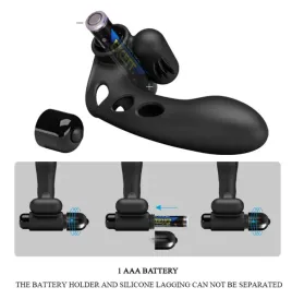 PRETTY LOVE - COUVERCLE DE DOIGT VIBRATEUR ORLANDO NOIR