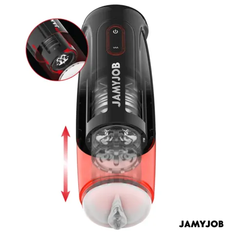 JAMYJOB - STORM AUTOMATISCHER VAGINALMASTURBATOR MIT 10 MODI, ROTATION UND DRUCKFUNKTION