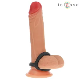 INTENSE - CARSON DOPPELTER PENISRING AUS SILIKON SCHWARZ MODELL 4