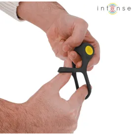 INTENSE - ALEX VIBRATOR DOUBLE PENIS RING 10 VIBRATIONS BLACK