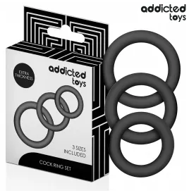 ADDICTED TOYS - LOT DE ANNEAUX EN SILICONE MODÈLE 1