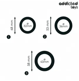ADDICTED TOYS - SET OF SILICONE RINGS MODEL 1