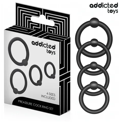 ADDICTED TOYS - SET ANILLOS SILICONA DE PRESIÓN
