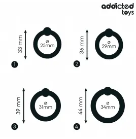 ADDICTED TOYS - SET OF PRESSURE SILICONE RINGS