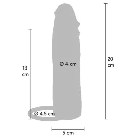 GET REAL - HYDRIERTE HAUT SILIKON-PENISHÜLLE KARAMELLN 20 CM