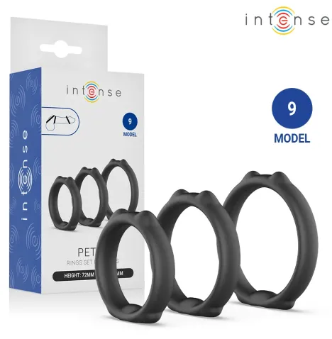 INTENSE - PETER ENSEMBLE DE 3 ANNEAUX PÉNIS MODÈLE 9