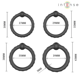 INTENSE - MICHIEL ENSEMBLE DE 4 ANNEAUX PÉNIS MODÈLE 10