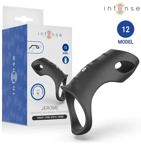 INTENSE - JEROME ADJUSTABLE VIBRATING PENIS RING MODEL 12