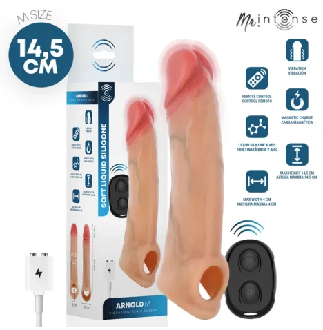 MR INTENSE - ARNOLD M VIBRATORE IN SILICONE PER PENE CON TELECOMANDO 14,5 CM -Ø- 4 CM