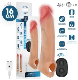 MR INTENSE - ARNOLD L VIBRATOR SILICONE PENIS SLEEVE WITH REMOTE CONTROL 16 CM -Ø- 4.5 CM