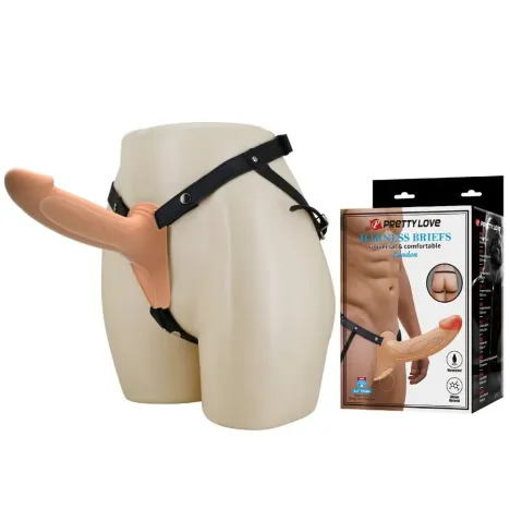 PRETTY LOVE - LANDON LIGHT-SKIN VIBRATING STRAP-ON