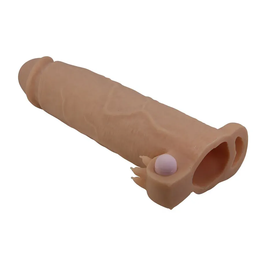 PRETTY LOVE - XERXES PENIS SLEEVE WITH CLITORAL STIMULATOR AND VIBRATION PRETTY LOVE - XERXES PENIS SLEEVE WITH CLITORAL STIMULATOR AND VIBRATION