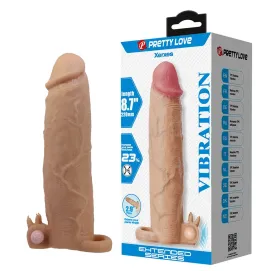 PRETTY LOVE - XERXES PENIS SLEEVE WITH CLITORAL STIMULATOR AND VIBRATION