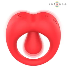 INTENSE - RUSSELL VIBRATING PENIS RING WITH CLITORIS STIMULATION RED