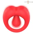 INTENSE - RUSSELL VIBRATING PENIS RING WITH CLITORIS STIMULATION RED