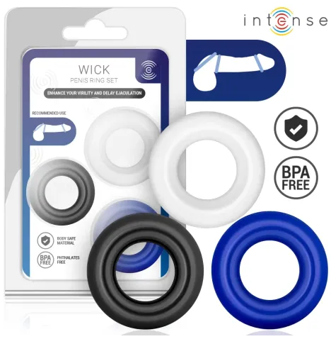 INTENSE - WICK SET DE 3 ANILLOS VARIOS COLORES