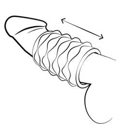 ROMP - MOSH TRANSPARENT MALE MASTURBATOR WITH 6 CM REVERSBLE SHEATH