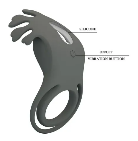 PRETTY LOVE - RECHARGEABLE VIBRATING RING WITH STIMULATOR