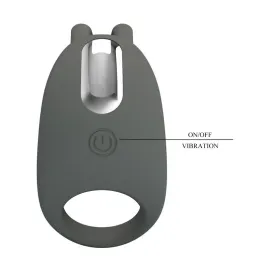 PRETTY LOVE - ANELLO VIBRANTE RICARICABILE CON STIMOLATORE A FORMA DI CONIGLIO