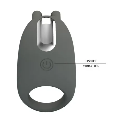 PRETTY LOVE - ANELLO VIBRANTE RICARICABILE CON STIMOLATORE A FORMA DI CONIGLIO