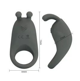 PRETTY LOVE - RECHARGEABLE VIBRATING RING WITH RABBIT STIMULATOR