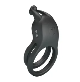 PRETTY LOVE - GOODWIN ANELLO PER PENE DOPPIO VIBRANTE RICARICABILE NERO