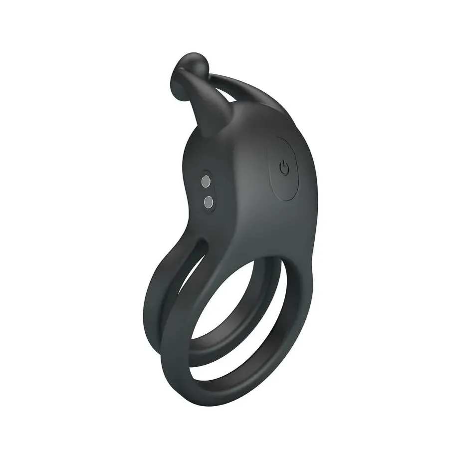 PRETTY LOVE - GOODWIN ANELLO PER PENE DOPPIO VIBRANTE RICARICABILE NERO PRETTY LOVE - GOODWIN ANELLO PER PENE DOPPIO VIBRANTE RICARICABILE NERO