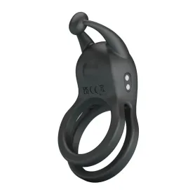 PRETTY LOVE - GOODWIN ANELLO PER PENE DOPPIO VIBRANTE RICARICABILE NERO