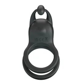 PRETTY LOVE - GOODWIN ANILLO VIBRADOR DOBLE PARA PENE RECARGABLE NEGRO
