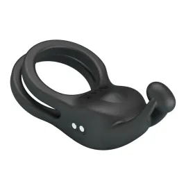 PRETTY LOVE - GOODWIN ANELLO PER PENE DOPPIO VIBRANTE RICARICABILE NERO