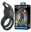 PRETTY LOVE - GOODWIN ANILLO VIBRADOR DOBLE PARA PENE RECARGABLE NEGRO