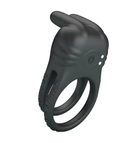 PRETTY LOVE - SINI ANNEAU PÉNIS VIBRANT RECHARGEABLE 10 FONCTIONS NOIR