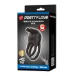 PRETTY LOVE - SINI ANILLO PARA PENE VIBRADOR RECARGABLE 10 FUNCIONES NEGRO