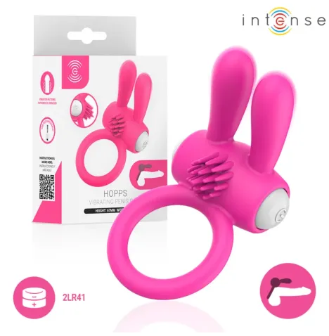 INTENSE - HOPPS VIBRIERENDER PENISRING MIT KLITORISSTIMULATION PINK