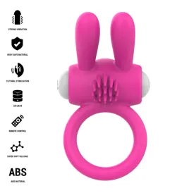 INTENSE - ANELLO VIBRANTE PER PENE HOPPS CON STIMOLAZIONE CLITORIDEA ROSA