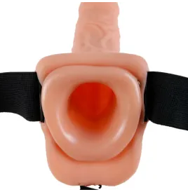 FETISH FANTASY SERIES - 7 STRAP-ON CREUX AVEC BILLES 17,8CM CHAIR